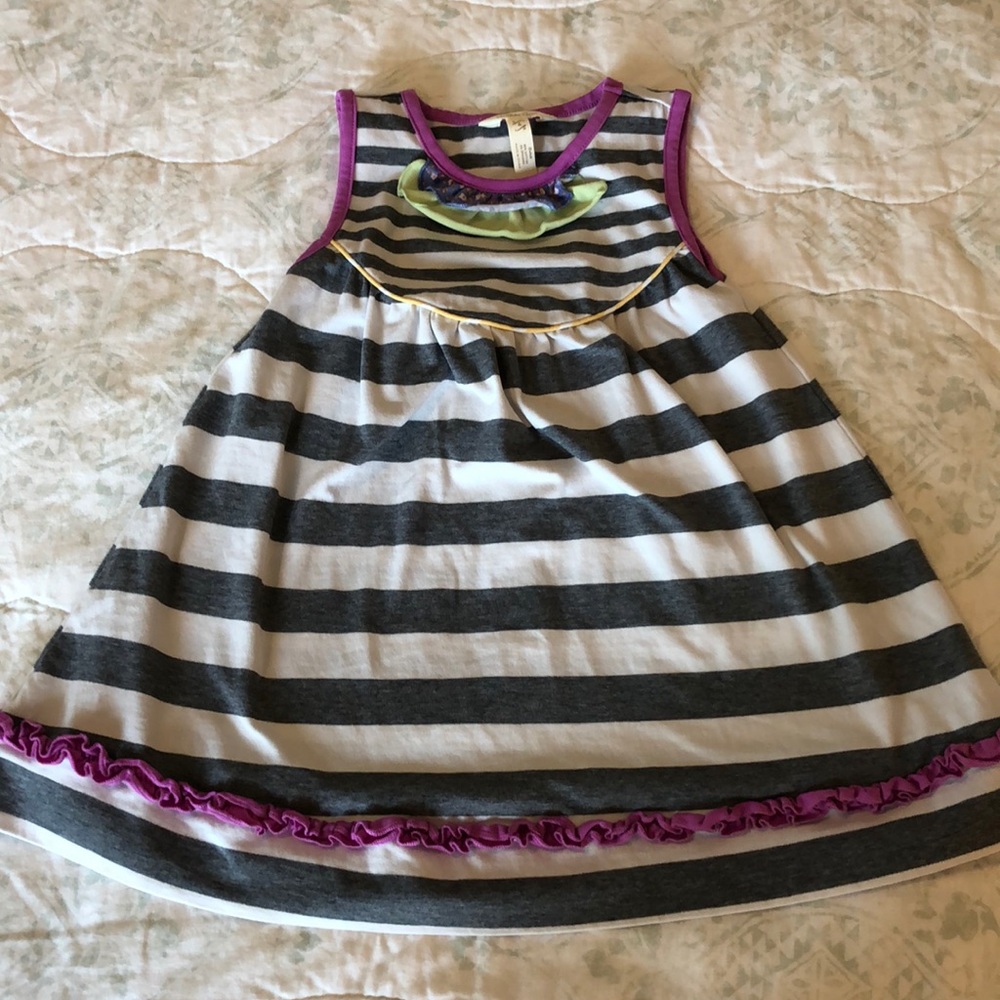 Grey/white striped Matilda Jane Dress